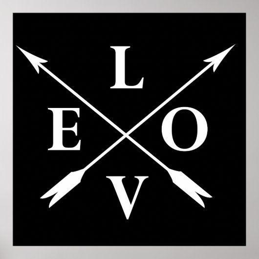 mit Monogramm Liebe Poster (Vorne)