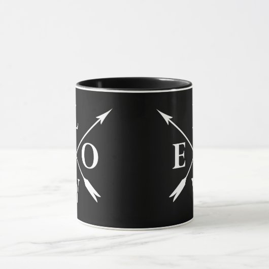 Mit Monogramm Liebe Tasse (Zentrum)