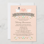 Mit Monogramm Liebesgeburten Bridal-Dusche Einladu Einladung (Vorderseite)