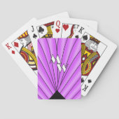 Mit Monogramm Lila Art Deco Spielkarten (Rückseite)