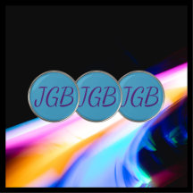 Mit Monogramm Lila Blau oder wählen Sie Ihre eigen