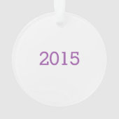 Mit Monogramm lila Blumen-Muster-Zahl Skaten Ornament (Rückseite)