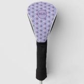 Mit Monogramm Lila Blumenmuster Golf Headcover (Vorderseite)
