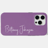 Mit Monogramm Lila Case-Mate iPhone Hülle (Rückseite (Horizontal))