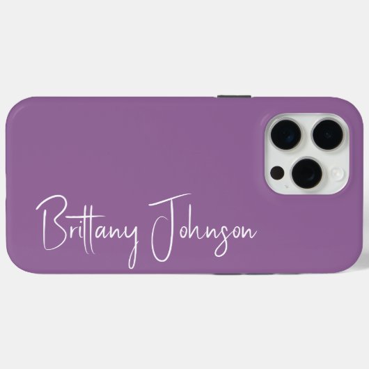 Mit Monogramm Lila Case-Mate iPhone Hülle (Rückseite (Horizontal))