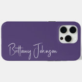 Mit Monogramm Lila Case-Mate iPhone Hülle (Rückseite (Horizontal))