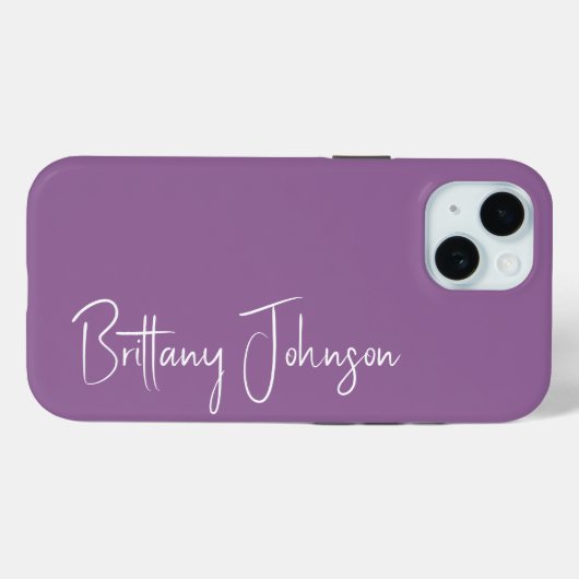 Mit Monogramm Lila Case-Mate iPhone Hülle (Rückseite (Horizontal))