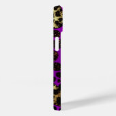 Mit Monogramm Lila Cheetah Leopard Glitzer Case-Mate iPhone Hülle (Rückseite / Rechts)
