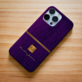 Mit Monogramm, lila Goldluxus Case-Mate iPhone Hülle