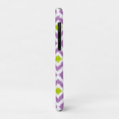 Mit Monogramm Lila Green Diamond Ikat-Muster Case-Mate iPhone Hülle (Hinten/Links)