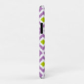 Mit Monogramm Lila Green Diamond Ikat-Muster Case-Mate iPhone Hülle (Hinten/Rechts)