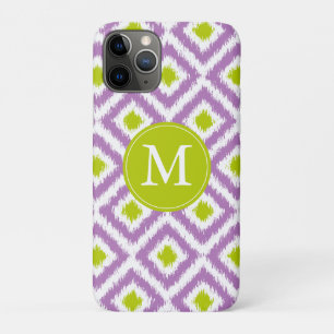 Mit Monogramm Lila Green Diamond Ikat-Muster Case-Mate iPhone Hülle