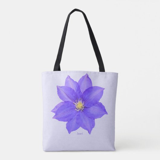 Mit Monogramm lila Lavendel-kundenspezifische Tasche (Rückseite)