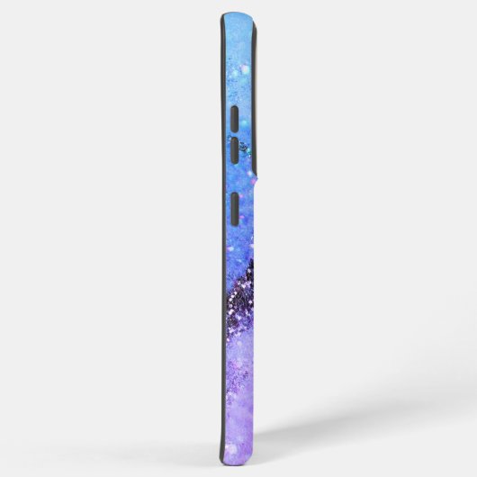 Mit Monogramm Lila Marmor Samsung Galaxy Hülle (Rechte Seite)