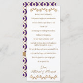 Mit Monogramm Lila marokkanische Hochzeitsfeier (Vorne/Hinten)