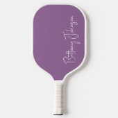 Mit Monogramm Lila Pickleball Paddel Pickleball Schläger (Rückseite)