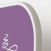 Mit Monogramm Lila Pickleball Paddel Schläger (Linke Seite)