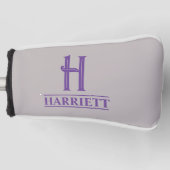 Mit Monogramm Lila Putter Kopfbedeckung Golf Headcover (Vorderseite)