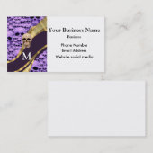 Mit Monogramm lila Schädelgothmuster Visitenkarte (Vorne/Hinten)