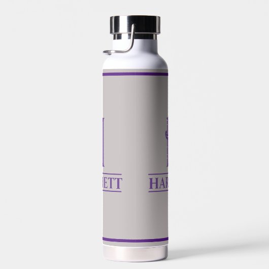 Mit Monogramm Lila Trinkflasche (Rechts)