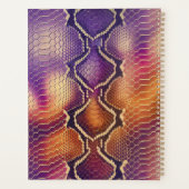 Mit Monogramm Lila und goldene Schlangenhaut Planer (Rückseite)