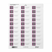 Mit Monogramm Lila und graues Gitter (Vorne)