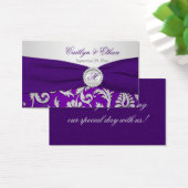 Mit Monogramm Lila und silber Damaske - Gefälligke (Schreibtisch)