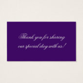 Mit Monogramm Lila und silber Damaske - Gefälligke (Rückseite)