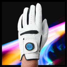 Mit Monogramm Lila und Sky Blue oder Color