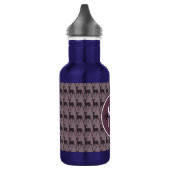 Mit Monogramm Lila Violet Hirsch Personalisiert | Edelstahlflasche (Links)
