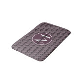 Mit Monogramm Lila Violet Hirsch Personalisiert N2 Badematte (Schrägansicht)