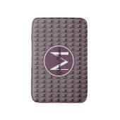 Mit Monogramm Lila Violet Hirsch Personalisiert N2 Badematte (Vorderseite Vertikal)