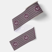 Mit Monogramm Lila Violet Hirsch Personalisiert | Ripsband (Rückseite)