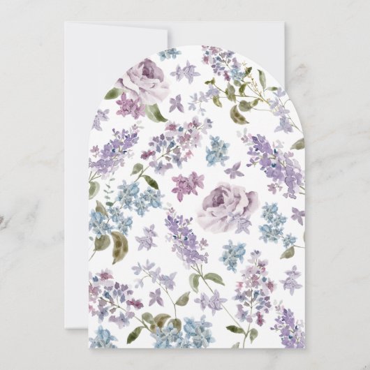 Mit Monogramm Lilac Arch Wedding Einladung (Rückseite)