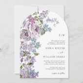 Mit Monogramm Lilac Arch Wedding Einladung (Vorderseite)