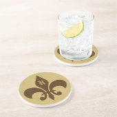 Mit Monogramm Lilie Sandstone Untersetzer - H (Seite)