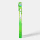 Mit Monogramm Lime Green Glitzer Case-Mate iPhone Hülle (Rückseite / Links)