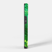 Mit Monogramm Lime Green Glitzer iPhone Hülle (Rechte Seite)