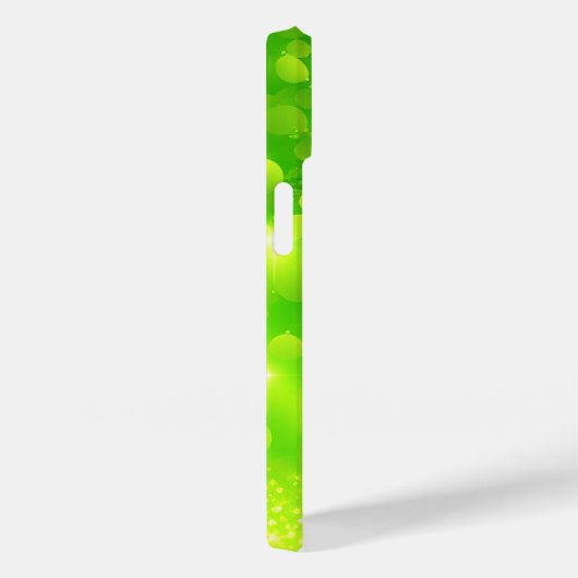 Mit Monogramm Lime Green Holographic Glitzer Case-Mate iPhone Hülle (Rückseite / Rechts)