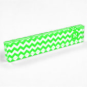 Mit Monogramm Limones Zigzag-Muster Namensplakette