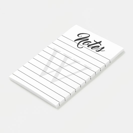 Mit Monogramm Linde Post-it Klebezettel (angewinkelt)