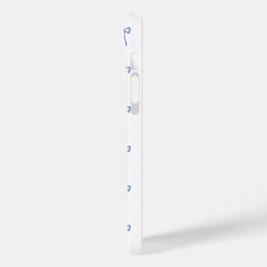 Mit Monogramm Little Bow Blue Case-Mate iPhone Hülle (Rückseite / Links)