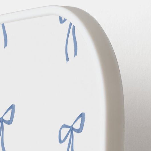 Mit Monogramm Little Bow Blue Pickleball Schläger (Linke Seite)