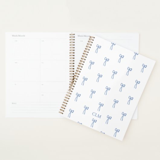 Mit Monogramm Little Bow Blue Planner Planer (Anzeige)