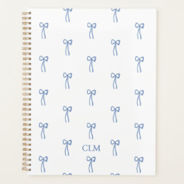 Mit Monogramm Little Bow Blue Planner Planer