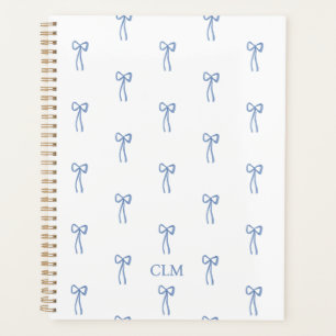 Mit Monogramm Little Bow Blue Planner Planer
