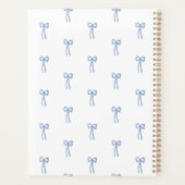Mit Monogramm Little Bow Blue Planner Planer (Rückseite)