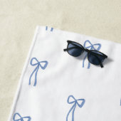 Mit Monogramm Little Bow Blue Strandtuch (Beispiel)