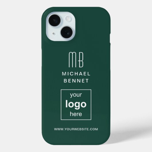 Mit Monogramm Logo Case-Mate iPhone Hülle (Rückseite)