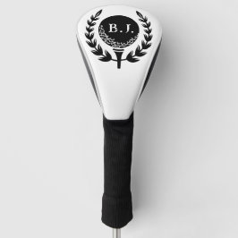 Mit Monogramm Logo für Weißes Schwarz Golf Headcover
